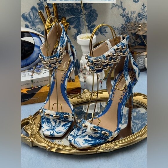 🆕 GIANNI BINI 🧿 x Shea Leigh Mills NWOB Carter Floral Print Strappy Sandal Sz7 - Picture 8 of 13